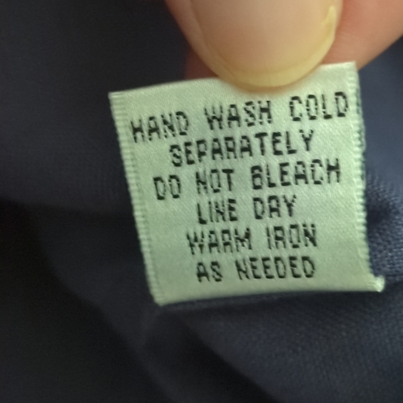 Go Silk Navy Blue Shirt Dress 100% Linen Button Down Pockets Minimalist-51 - Picture 9 of 12